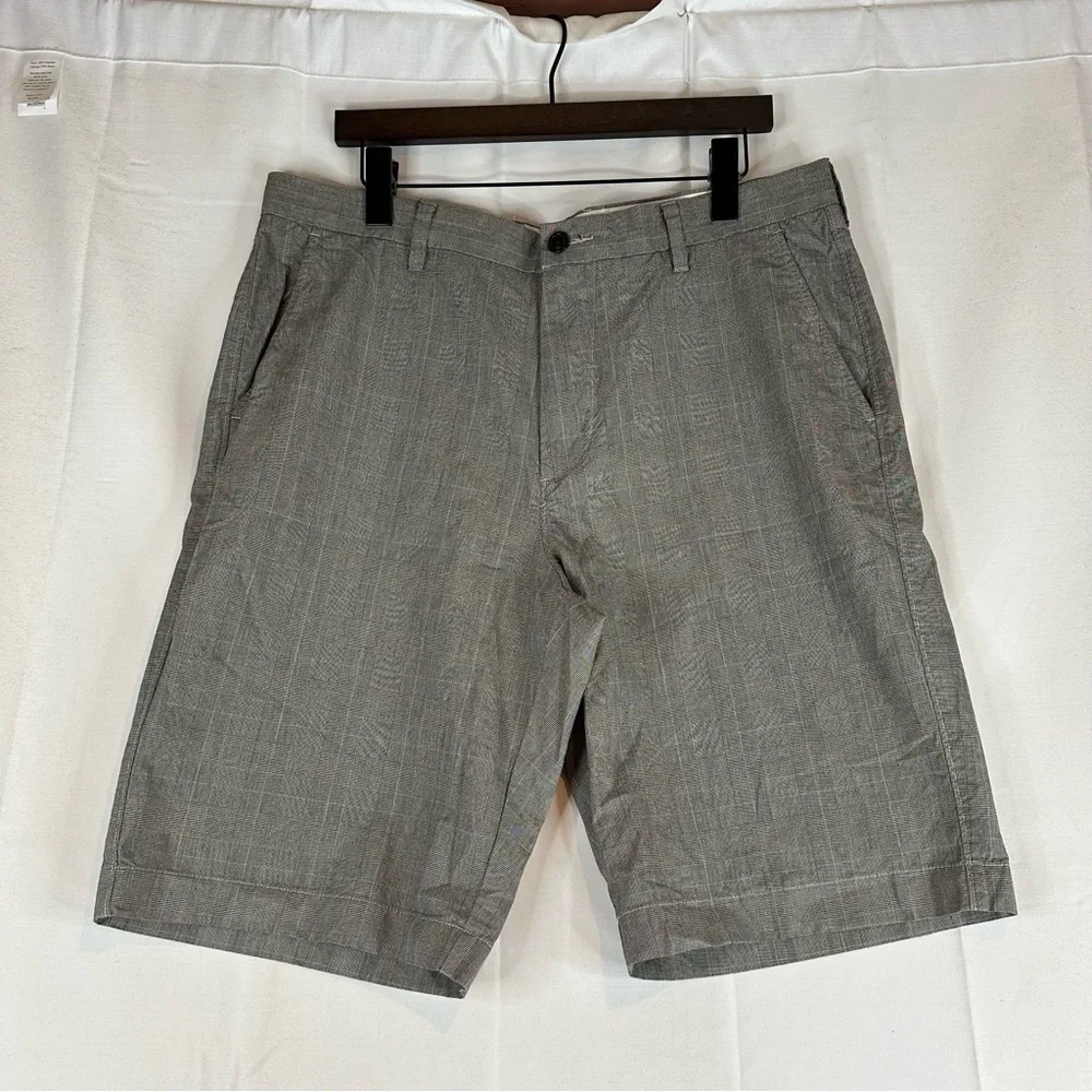 J CREW Men’s Size 36 Shorts Club Style Fit Plaid Pattern Flat Front